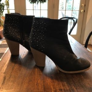 Rampage black booties with stud detailing